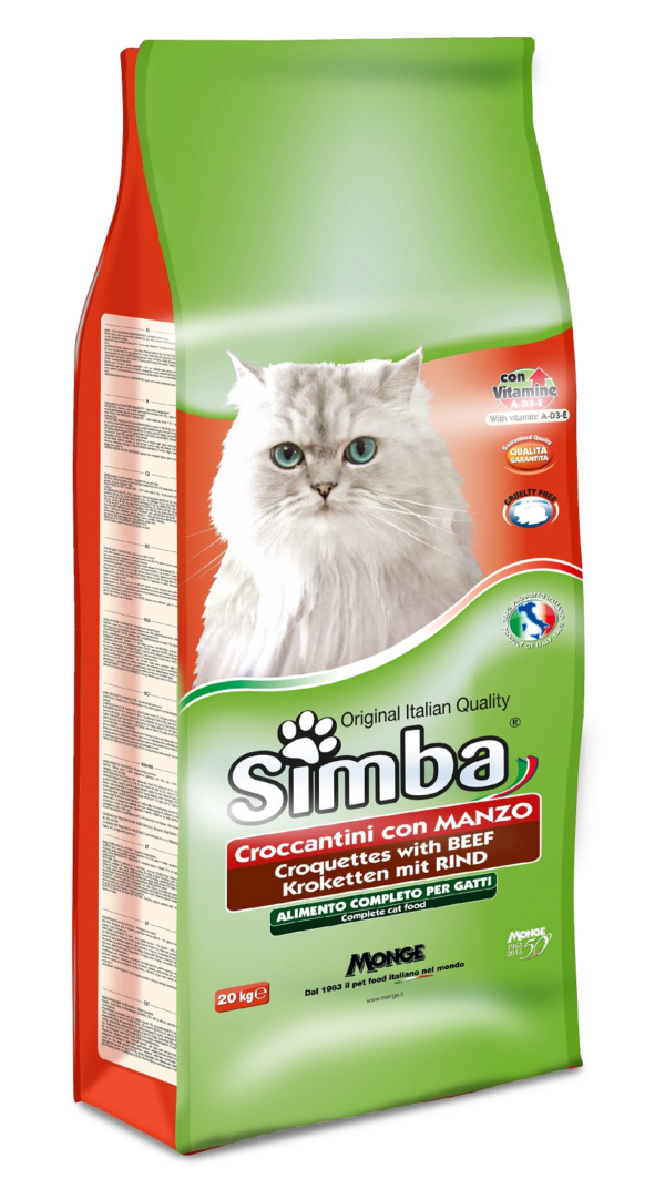 סימבה חתול בקר 20 קילוגרם|אוכל יבש לחתול-ZOOSHOP זושופ